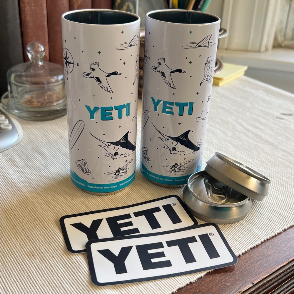 YETI Stash Cans & Stickers - Limited Nautical & Outdoors Edition 2 Pack